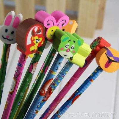 卡通動物大頭橡皮鉛筆 趣味學(xué)習(xí)用品批發(fā)指南